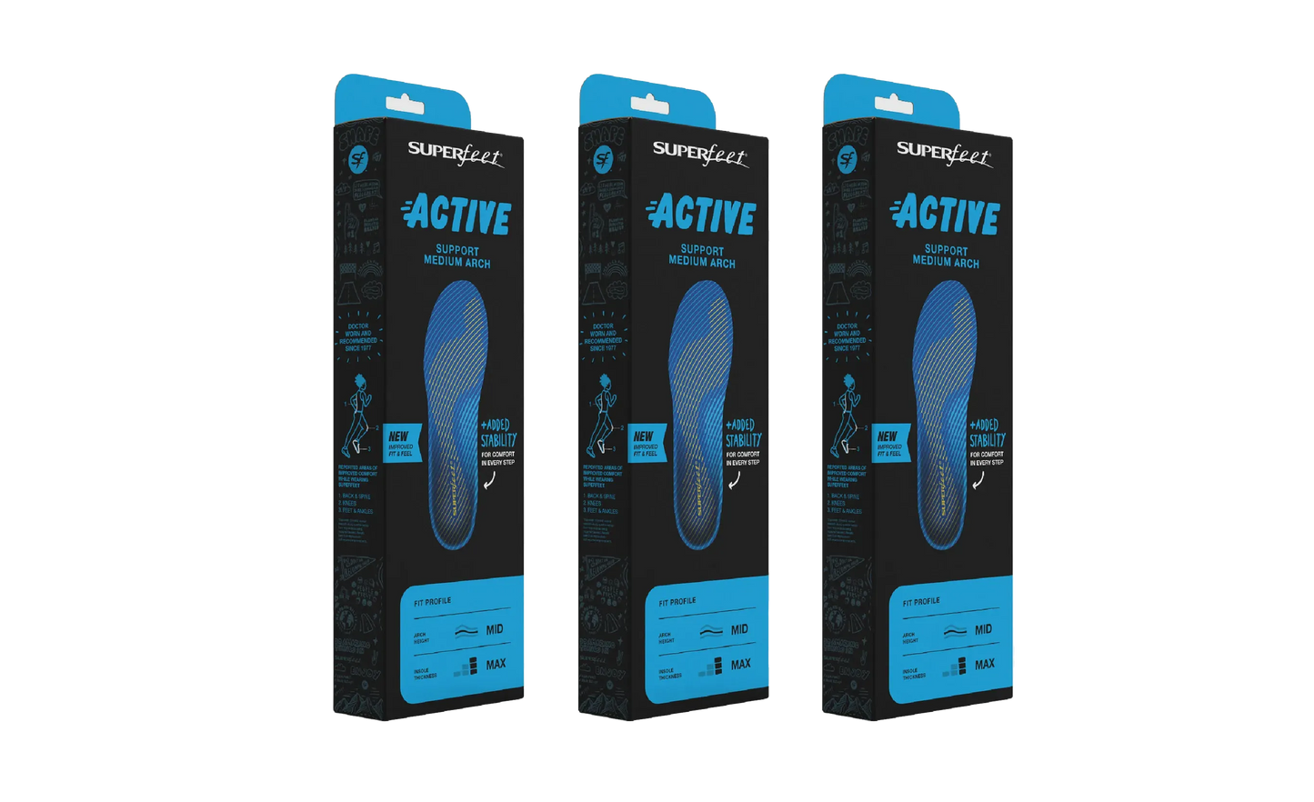 Active Support Medium Arch 3-Pack